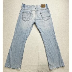 Levi Strauss Authentics Signature Jeans Mens 32x30 Blue Low Boot Denim YKK Zip